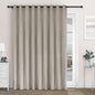 Macochico Extra Wide 100% Blackout Chenille Curtains 100" Wx102 L Thermal Curtains for Sliding Door Room Divider Living Room Bedroom Hotel Beige Taupe Blackout Curtains Grommet with Tieback 1 Panel