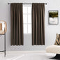 DONREN Chocolate Brown Blackout Curtains Panels for Bedroom - Coffee Rod Pocket Thermal Insulated Curtains for Living Room (42 W x 63 L Inch Length,2 Panels)