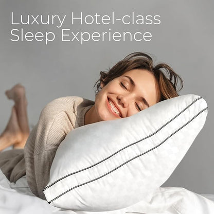 Sweetnight King Size Pillows Set of 2, Bed Hotel Pillows, Almohadas para Dormir, Side Back Stomach Sleeper, Relief Neck, Head, Shoulder