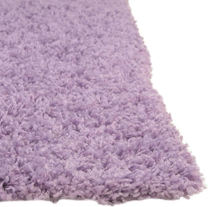 Unique Loom Solid Shag Collection Area Rug (4' 1" x 6' 1" Rectangle, Lilac)