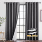 RYB HOME Dustproof Curtains for Large Window, Soundproof Thermal Insulated Blackout Curtains for Sliding Glass Door Furance Office Dorm Bedroom Living Room, Grey, W62 x L84 inch, 2 Panels