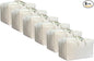 Soft Large Canvas Comforter Storage Bags with Four Carrying Handles and Clear Window, Closet Organizer for Clothing, Blankets Sheets Pillows and Bedding, 80L, 6 Pack, Beige