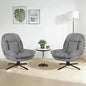 360°Free Swivel Accent Chair Set of 2 for Living Room, Slightly 20°Rocking, 24" High Backrest Upholstered Armchair, Ergonomic Design, Chenille Breathable Soft Fabric Modern Single Sofa, Gray