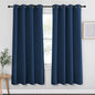 NICETOWN Blackout Curtain Drape 72 inch Long - Grommet Noise Reducing Thermal Insulated Modern Window Treatments for Bedroom Living Room (1 Panel, 52 x 72 Inch, Moroccan Blue)