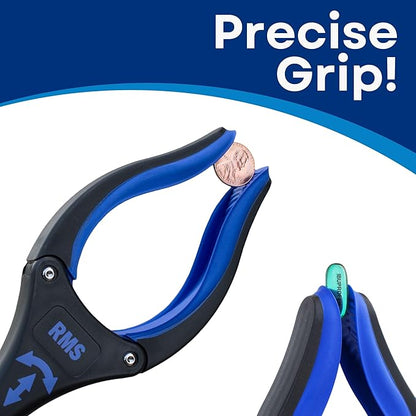 RMS 2-Pack 32 Inch Extra Long Grabber Reacher with Rotating Jaw - Mobility Aid Reaching Assist Tool (Blue)