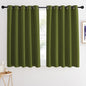 NICETOWN Blackout Curtains 54 Inches Long, Thermal Insulated Room Darkening Curtains for Bedroom, Window Treatment Drapes for Living Room Nursery (W66 x L54 Inch, Olive Green, 1 Panel)