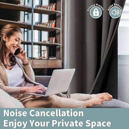 BGment Grey Blackout Curtains for Bedroom - Black Out Curtains 63 Inch Long Thermal Insulated Grommet Total Room Darkening Window Drapes for Living Room, 2 Panels, 42 x 63 Inch