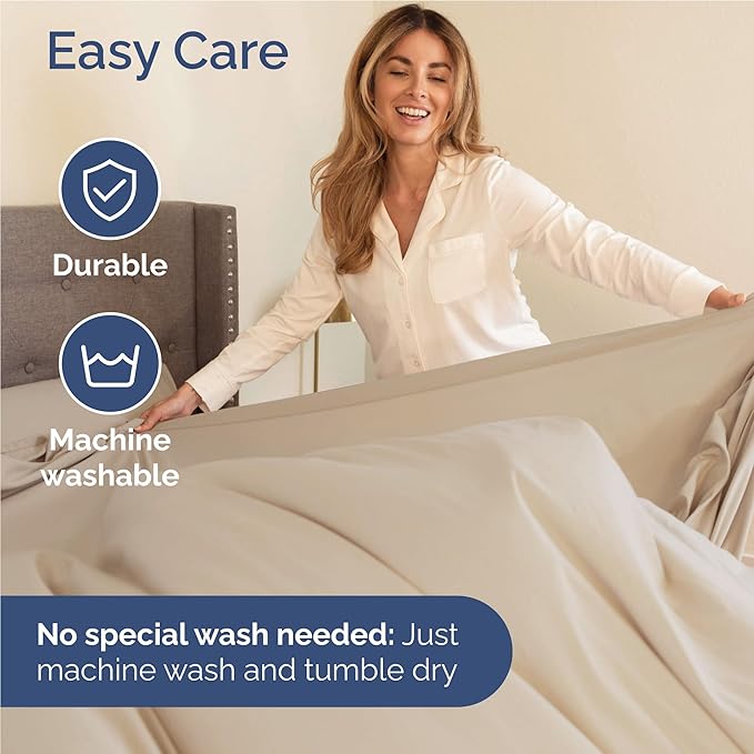 Full Size 4 Piece Sheet Set - Comfy Breathable & Cooling Bed Sheets Set - Hotel Luxury Bedding for Women, Men, Kids, Teens, Boys & Girls - Deep Pockets, Ultra-Soft and Wrinkle Free - Oeko-Tex - Wheat