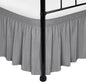 Biscaynebay Wrap Around Bed Skirts with Split Corners for Twin/Twin XL Beds 15" Drop, Silver Grey Adjustable Elastic Dust Ruffles Easy Fit Wrinkle Resistant Silky Luxurious Fabric Machine Washable