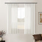 Beige White Pinch Pleated Linen Curtains 2 Panels for Living Room Bedroom Memory Training Shaped Semi Sheer Pleat Drapes with Hooks Rings Light Filtering Window Curtain 40x54