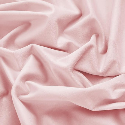 RYB HOME Baby Pink Velvet Curtains 90 inches, Back Tab Soft Fabric Room Darkening Thermal Insulated Luxurious Home Decor Curtains for Living Room Bedroom, W 52" x L 90", 2 Panels Set
