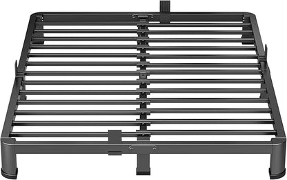 4 Inch Full Heavy Duty 3500 lbs Bed Frame with Round-Corner Legs & Anti-Squeak Design – Quick Assembly Metal Platform, No Box Spring Needed