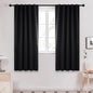 Deconovo Blackout Curtains, Thermal Insulated, W42 x L63 2 Panels, Back Tab, Machine Washable, Room-Darkening Drapes for Bedroom/Living Room Black