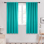 Deconovo Blackout Curtains, Thermal Insulated, W42 x L63 2 Panels, Back Tab, Machine Washable, Room-Darkening Drapes for Bedroom/Living Room Turquoise