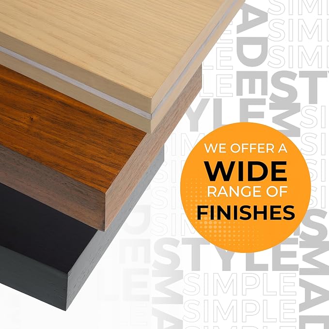 HÜNGSMART 48 Inch Wooden Floating Shelf – Supports 300lbs – Carpenter Designed - Engineered Wood 4 Foot Long - Oak Finish – Includes Laser Welded Precision Wall Bracket (48 inches x 11 13/16 inches)