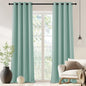 NICETOWN Blackout Drapery Curtain Panel 90 inches Long - Window Treatment Thermal Insulated Grommet Blackout Curtain/Drape for Bedroom Living Room (Aqua Blue, 1 Panel, 46 by 90 inches)
