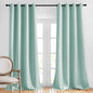 NICETOWN Blackout Aqua Blue Curtains 102 inches Long 2 Panels Burg, Grommet Thermal Curtains Light Blinds Room Darkening Window Treatments for Bedroom, 2 Panels, W52 x L102