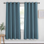 NICETOWN Blackout Curtain Drape 72 inch Long - Grommet Noise Reducing Thermal Insulated Modern Window Treatments for Bedroom Living Room (1 Panel, 52 x 72 Inch, Smoky Blue)