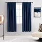 DONREN 72 Inch Length Navy Blue Blackout Curtains -Thermal Insulated Energy Efficient Curtains for Bedroom,Set of 2 Panels,W 42 x L 72