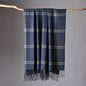 CUDDLE DREAMS Premium Cashmere Throw Blanket with Fringe, Luxuriously Soft (Plaid Blue)
