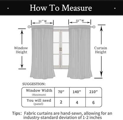 LAMIT Velvet Blackout Curtains 108 Inch for Bedroom, Black Thermal Room Darkening Panels for Movie Theater Living Room Back Tab and Rod Pocket Privacy Protected Drapes, 2 Panels, 52 x 108 Inch