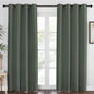 NICETOWN Blackout Curtain for Living Room 84 inch Long - Grommet Thermal Insulated Room Darkening Sound Proof Curtain for Bedroom, 1 Panel, Dark Mallard, W52 x L84