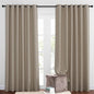 NICETOWN 50% Blackout Taupe Sliding Glass Curtains 2 Panels Set - Window Treatment Thermal Insulated Grommet Light Blocking Sound Reducing Drapes for Bedroom/Living Room, W80 x L84