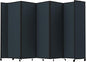 Versare Room Divider 360 Portable Wall Partition | Folding Panels | Large Freestanding Divider | Locking Wheels | Temporary Room Separator | 14' x 7'6'', Blue Spruce