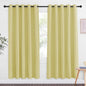 NICETOWN Paler Yellow Blackout Curtains for Bedroom 72 Inches Long, Thermal Insulated Room Darkening Grommet Window Curtains for Living Room Nursery, 66 inch x 72 inche, 1 Panel