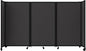 Versare Room Divider 360 Portable Wall Partition | Folding Panels | Large Freestanding Divider | Locking Wheels | Temporary Room Separator