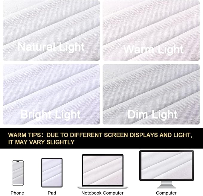 PrinceDeco White Blackout Curtains Linen Curtains 96 Inches Long 100% Blackout Room Darkening Curtains & Drapes with White Liner Faux Linen Fabric Window Curtain Panels for Living Room/Bedroom