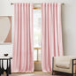 RYB HOME Baby Pink Velvet Curtains 84 inches, Back Tab Soft Fabric Room Darkening Thermal Insulated Luxurious Home Decor Curtains for Living Room Bedroom, W 52" x L 84", 2 Panels Set