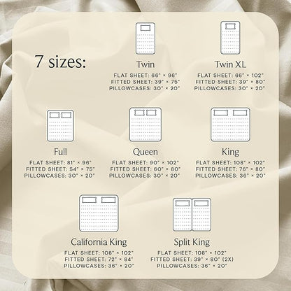 LuxClub 4 PC Full Sheet Set, Deep Pockets Wrinkle Free Cooling Bed Sheets Hotel Bedding for Women, Men, Includes 1 Fitted Sheet, 1 Flat Sheet and 2 Pillowcases-Striped - Cream