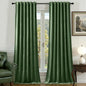 AUSSPVOCT Olive Green Velvet Curtains for Bedroom, Thermal Insulated Room Darkening Luxury Blackout Curtains 90 Inches Long Back Tab Window Drapes for Living Room Nursery, W52 x L90, 2 Panels