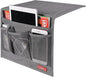 Bedside Storage Organizer, Table Cabinet Bedside Organizer Caddy for Remotes Phone Glasses (Classic 4 Pockets-Grey)
