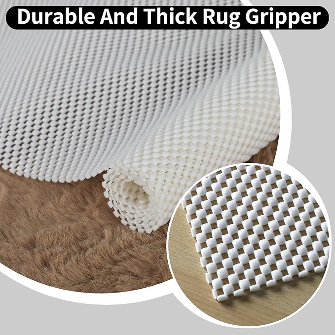 FestiCorp Non Slip Rug Pads 2x3 Ft Non Skid Rug Pad Gripper, Anti-Slip Carpet Rug Mats for Under Rugs and Hard Surface Floors