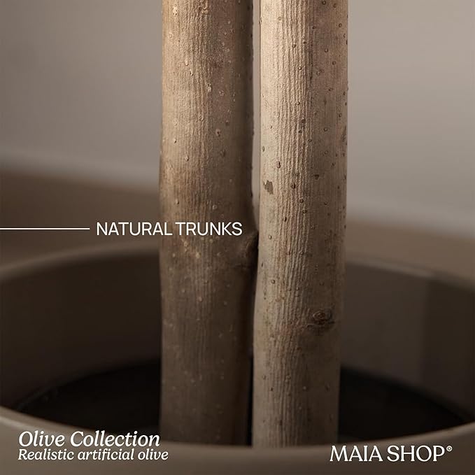 Maia Shop 71in Artificial Olive Tree Plant for House, Apartment or Office – Realistic Fake Indoor Plants for Living Room, Kitchen, Bedroom, Entryway or Bathroom – Faux Greenery for Home Décor
