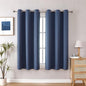 ChrisDowa Small Window Curtains 40 inches Long for Bedroom - Grommet Short Thermal Insulated Room Darkening Curtains for Kitchen (2 Panels, Stone Blue, 29 x 40 Inch)