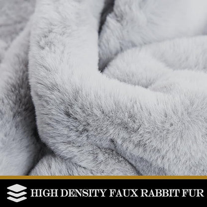 Latepis Grey Shag Rugs 5ft Round Rug Washable Faux Rabbit Fur Rug Fluffy Fuzzy Soft Circle Rugs for Living Room Bedroom Nursery Boho Teen Room Decor