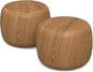 Babelio White Noise Sound Machine for Adults Kids Baby, Mini, 15 Non-looping Sounds, Timer, Memory Function, Easy to Pocket and Travel Wood 2 Pack