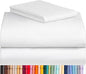 LuxClub 3 PC Twin Sheet Set, Deep Pockets Wrinkle Free Cooling Bed Sheets Hotel Bedding for Women, Men, Kids & Teens, Includes 1 Fitted Sheet, 1 Flat Sheet and 1 Pillowcase-Silky Soft White