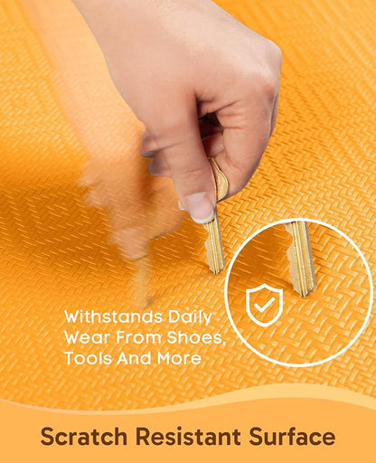 Ophanie Kitchen mats for Floor, 3/4 inch Thick, Kitchen Rugs, 20''x39'' Anti Fatigue Standing Cushioned Mat, Waterproof,Comfort Ergonomic mat for Office, Home, Sink,Orange Non-Slip Bottom