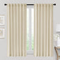 RYB HOME Beige Velvet Curtains 72 inches Length - Thermal Insulated Noise Reducing Panel Soft Vertical Sense Window Decor for Cottage Farmhouse, Width 52 x Length 72 inch, Beige, 2 Panels
