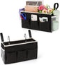 Lilithye Bedside Caddy Bedside Organizer Bedside Storage Caddy with Fixed Straps and Water Bottle Holder for Home College Dorm Bunk Bed Hospital Bed Crib Bed Rails (2pcs Black)