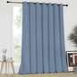 NICETOWN Blackout Wide Sliding Door Curtains - Insulated Noise Reduction Drapes, Privacy Vertical Blind for Living Room & Bedroom (Stone Blue, W100 x L95 inches)