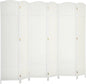 HOMCOM Room Divider, 6 Panel Folding Privacy Screen, 5.6' Tall Freestanding Wall Partition for Home Office, Bedroom, White