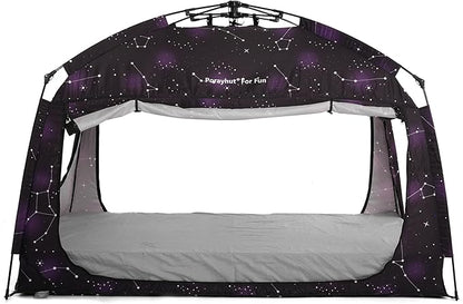 Indoor Instant Privacy Bed Tent for Sleeping,Quick Set-up Bed Canopies,Portable Bed Drapes with Large Space and 3 Doors (Starry, Full)