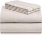 LuxClub 4 PC Sheet Set Bed Sheets Deep Pockets 16" Eco Friendly Wrinkle Free Cooling Machine Washable Hotel Bedding Silky Soft - Linen Queen