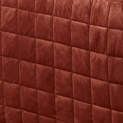 Touch of Class Camden Luxury Bedding | Warm Russet Color | Grande Fitted Bedspread | Faux Suede Box Quilted Design | Designed 3 Piece Set Includes Full Bedspread and 2 Standard Shams