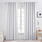 Deconovo Blackout Curtains, Thermal Insulated, W52 x L84 2 Panels, Back Tab, Machine Washable, Room-Darkening Drapes for Bedroom/Living Room Star White